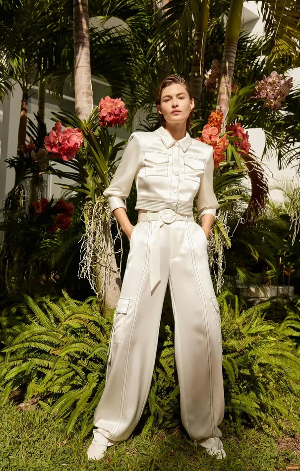 Women Cinq Sept Pants Jenson Pant Ivoryblack