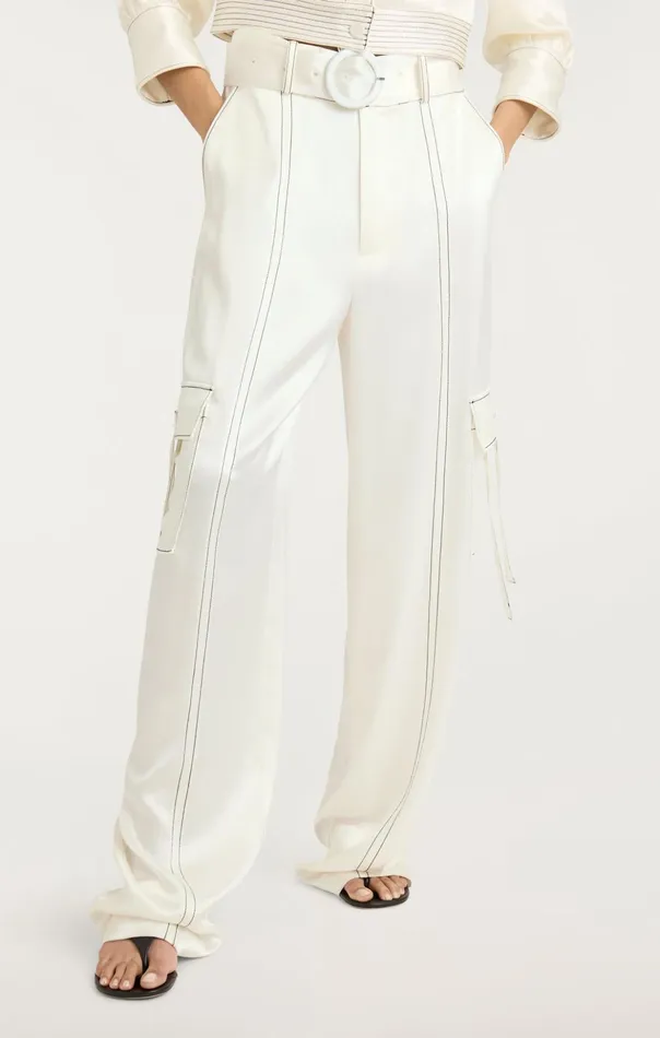 Women Cinq Sept Pants Jenson Pant Ivoryblack