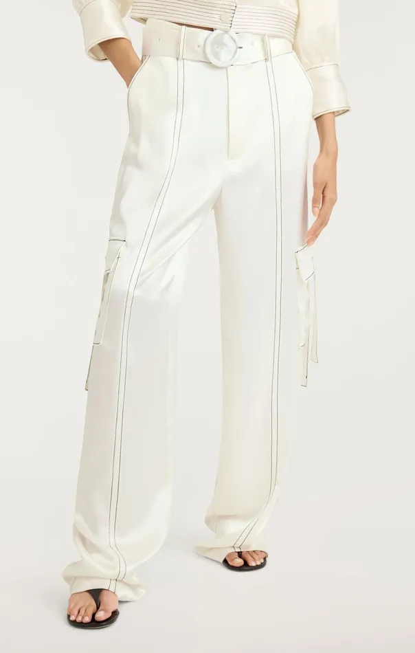 Women Cinq Sept Pants Jenson Pant Ivoryblack