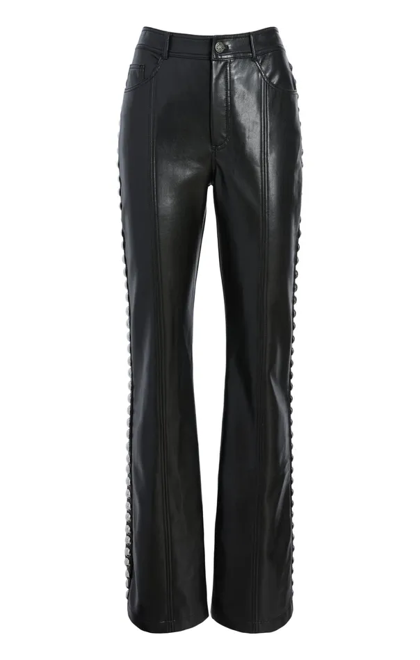 Women Cinq Sept Pants Studded Shailene Pant Black