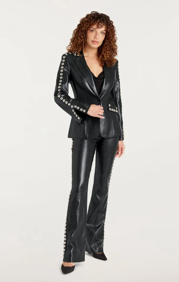 Women Cinq Sept Pants Studded Shailene Pant Black