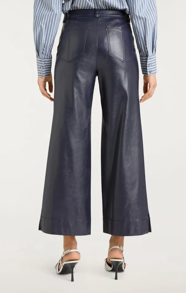 Women Cinq Sept Pants Vegan Leather Benji Pant Navy