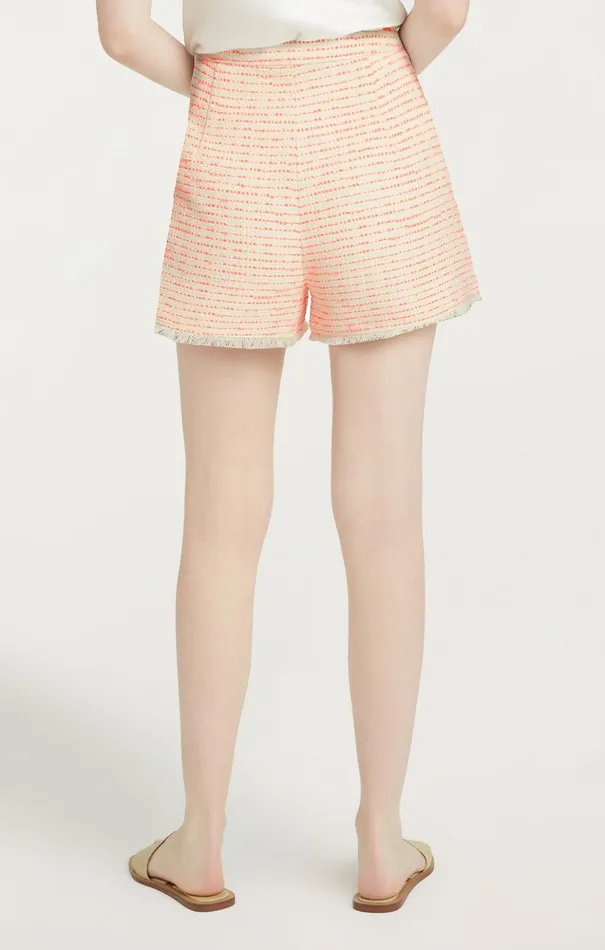 Women Cinq Sept Shorts Tweed Coronado Short Ivoryneon Coral