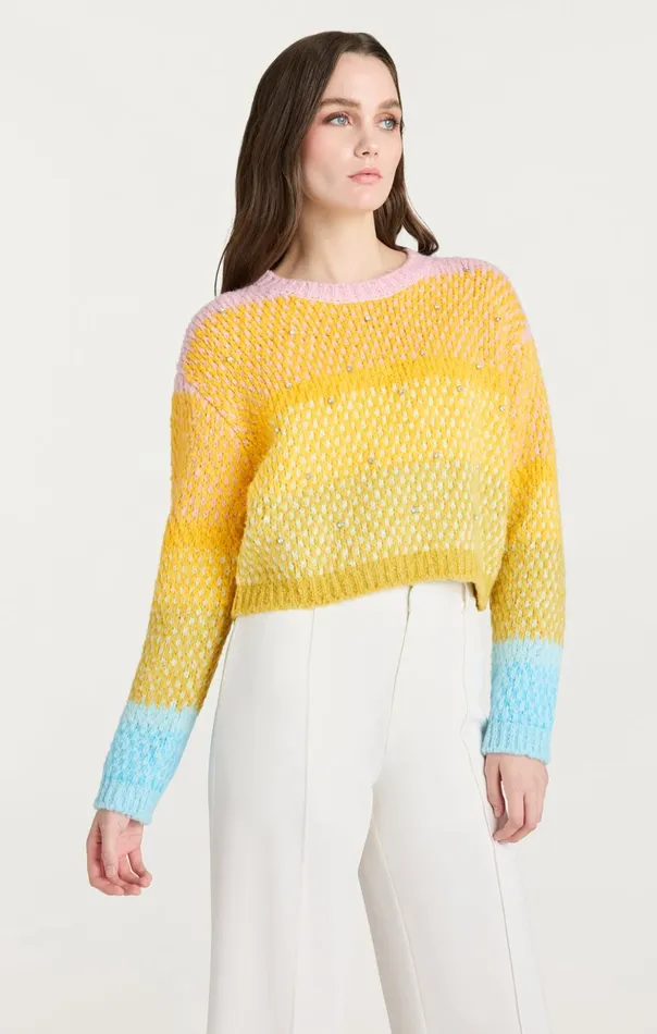 Women Cinq Sept Sweaters and Knits Caspar Pullover Rainbow Multi