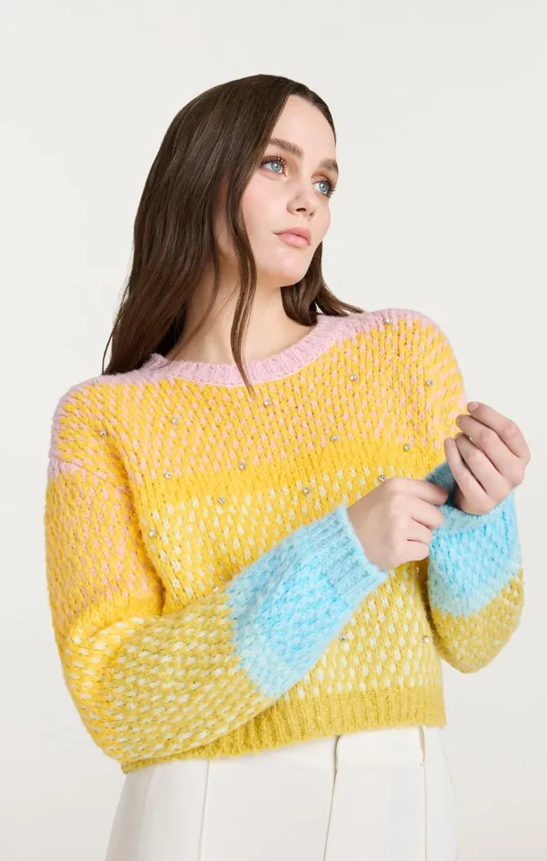 Women Cinq Sept Sweaters and Knits Caspar Pullover Rainbow Multi