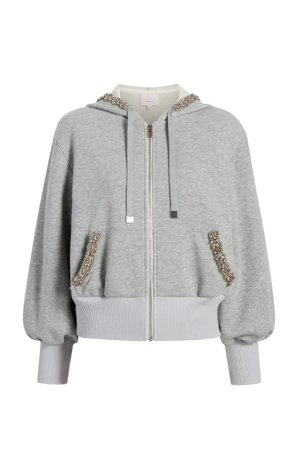Women Cinq Sept Sweaters and Knits Heather Maddie Zip Up Sweatshirt Heather Greymulti Women Cinq Sept Sweaters and Knits Heather Maddie Zip Up Sweatshirt Heather Greymulti