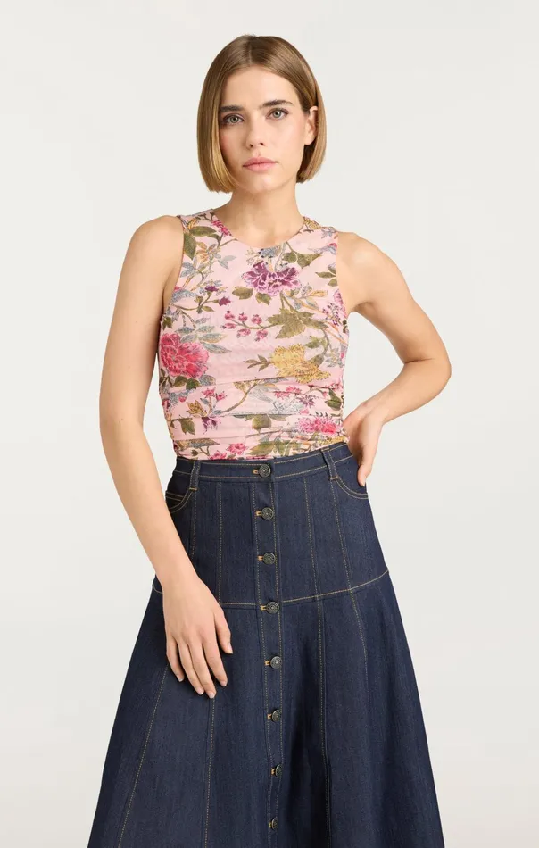 Women Cinq Sept Tank Tops and Camisoles Dasha Top Soft Pink Multi