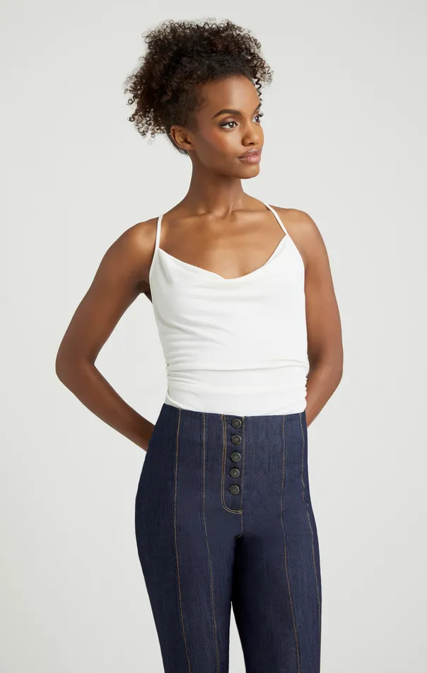 Women Cinq Sept Tank Tops and Camisoles Marta Bodysuit Ivory