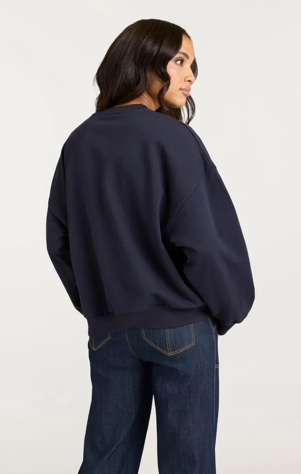 Women Cinq Sept Tees and Pullovers Denim Love Brandy Pullover Navy
