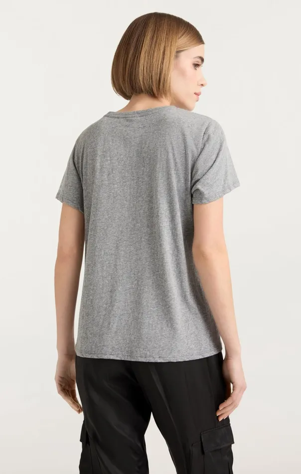 Women Cinq Sept Tees and Pullovers Love Nyc Tee Heather Greywhite