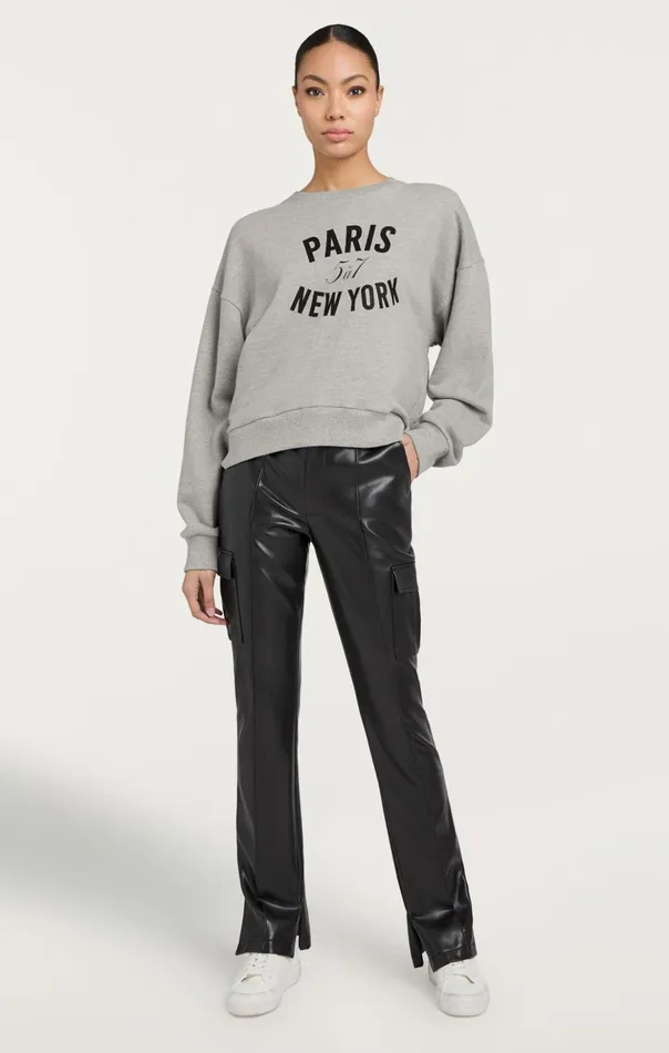Women Cinq Sept Tees and Pullovers Paris New York Brandy Pullover Heather Greyblack