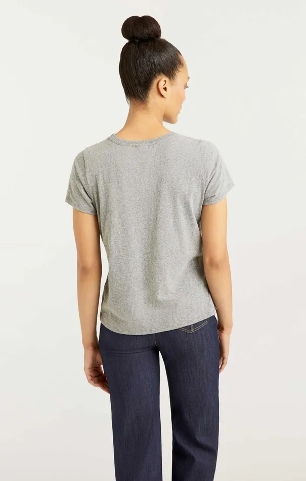 Women Cinq Sept Tees and Pullovers Paris New York Tee Heather Greyblack