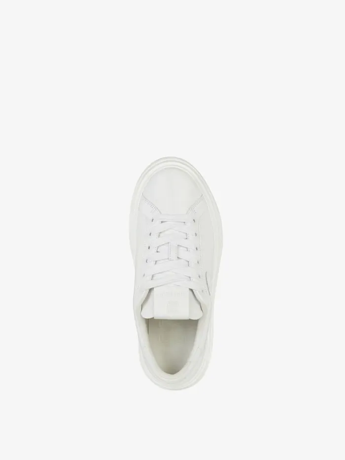 Women City Givenchy City Platform Sneakers In Leather White