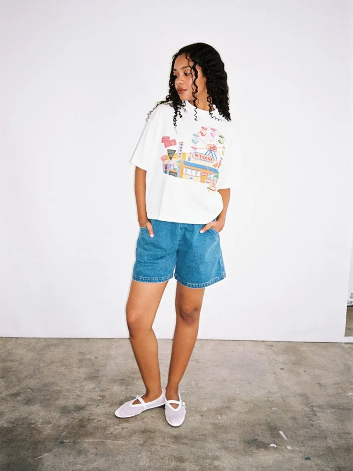 Women City Shorts Blue Denim Lisa Says Gah Shorts