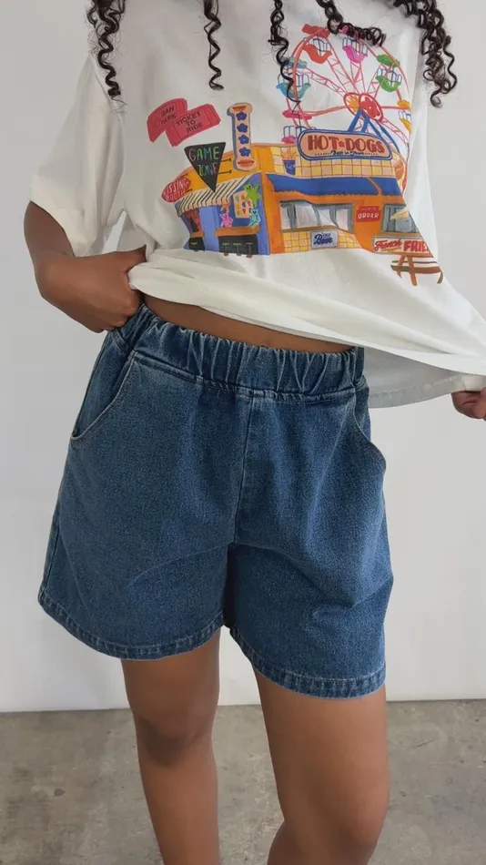Women City Shorts Blue Denim Lisa Says Gah Shorts