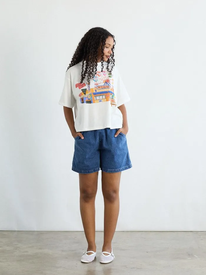 Women City Shorts Blue Denim Lisa Says Gah Shorts