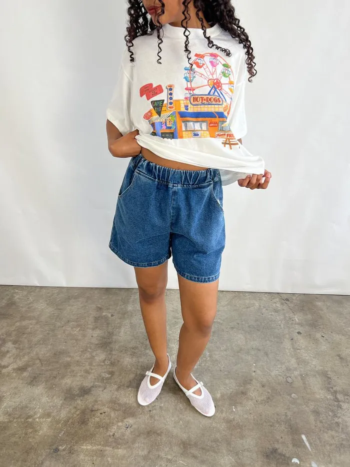 Women City Shorts Blue Denim Lisa Says Gah Shorts