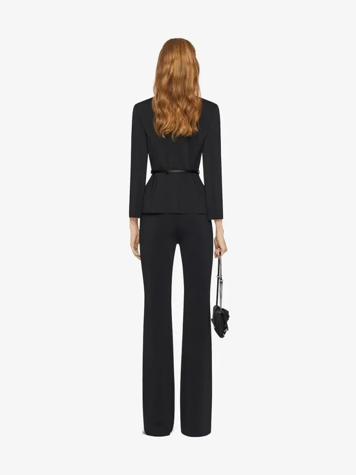 Women Coats and Jackets Givenchy Slim Fit Voyou Jacket In Punto Milano Black