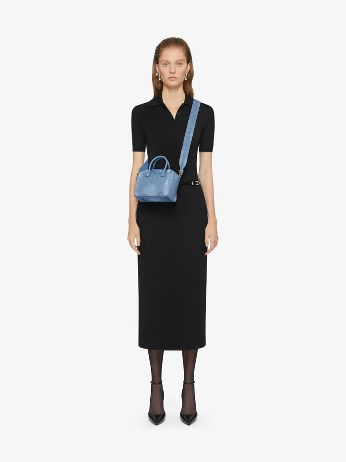 Women Crossbody Bags Givenchy Antigona Toy Bag In Washed Denim Medium Blue Women Crossbody Bags Givenchy Antigona Toy Bag In Washed Denim Medium Blue