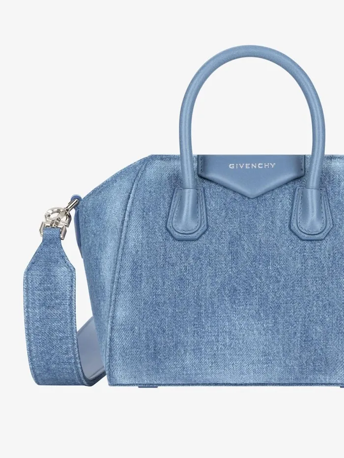 Women Crossbody Bags Givenchy Antigona Toy Bag In Washed Denim Medium Blue Women Crossbody Bags Givenchy Antigona Toy Bag In Washed Denim Medium Blue