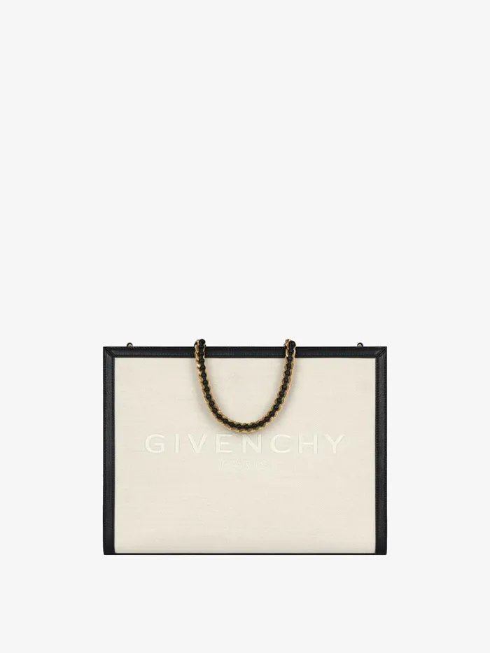 Women Crossbody Bags Givenchy Medium GTote Shopping Bag In Canvas And Leather Natural Beige Women Crossbody Bags Givenchy Medium GTote Shopping Bag In Canvas And Leather Natural Beige