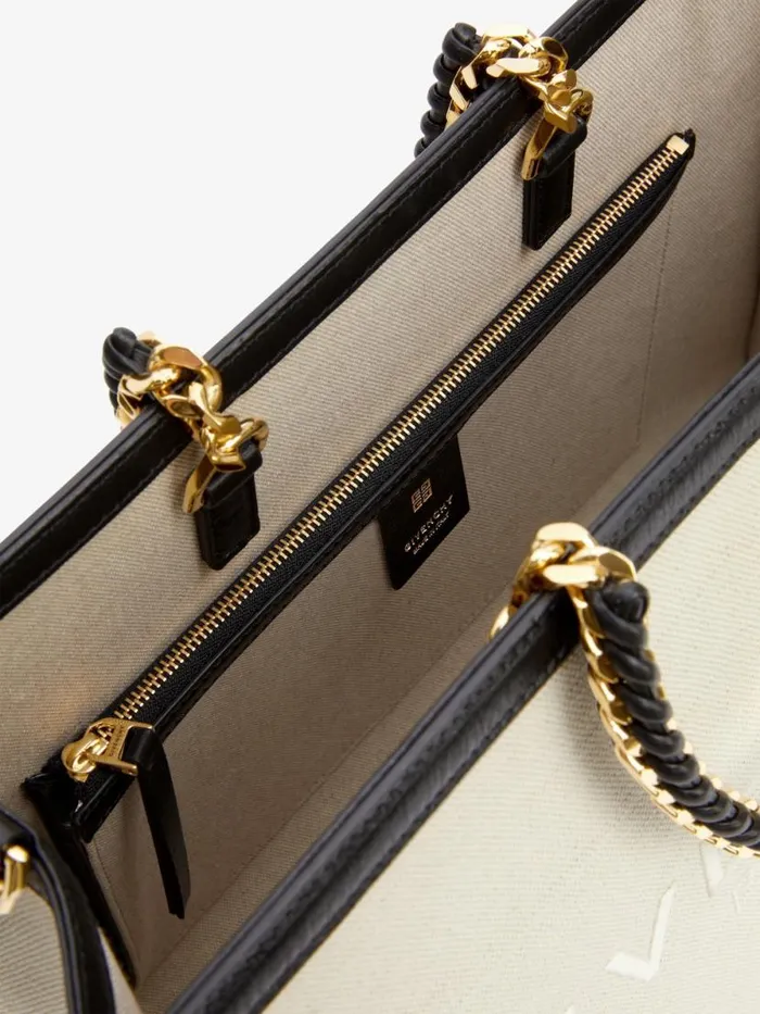 Women Crossbody Bags Givenchy Medium GTote Shopping Bag In Canvas And Leather Natural Beige Women Crossbody Bags Givenchy Medium GTote Shopping Bag In Canvas And Leather Natural Beige