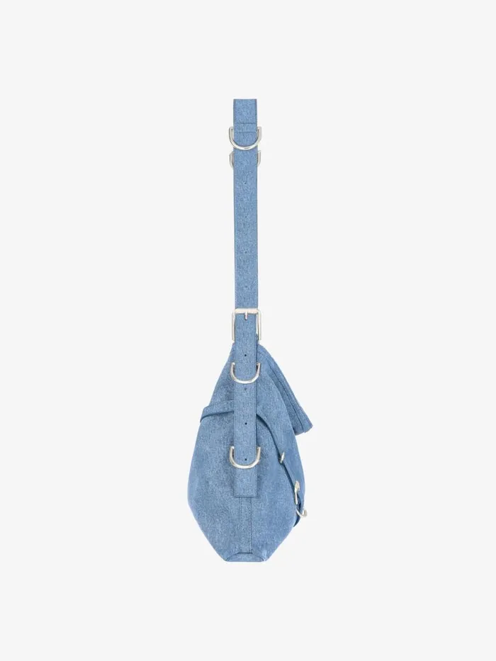 Women Crossbody Bags Givenchy Medium Voyou Bag In Denim Medium Blue Women Crossbody Bags Givenchy Medium Voyou Bag In Denim Medium Blue
