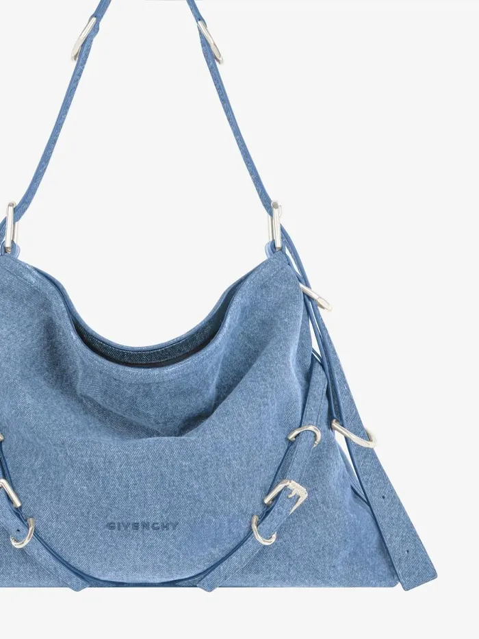 Women Crossbody Bags Givenchy Medium Voyou Bag In Denim Medium Blue Women Crossbody Bags Givenchy Medium Voyou Bag In Denim Medium Blue