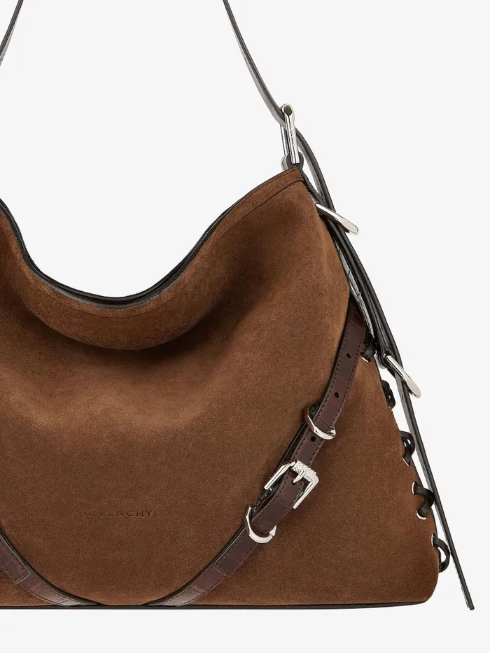 Women Crossbody Bags Givenchy Medium Voyou Boyfriend Bag In Corset Style Suede Walnut Brown Women Crossbody Bags Givenchy Medium Voyou Boyfriend Bag In Corset Style Suede Walnut Brown