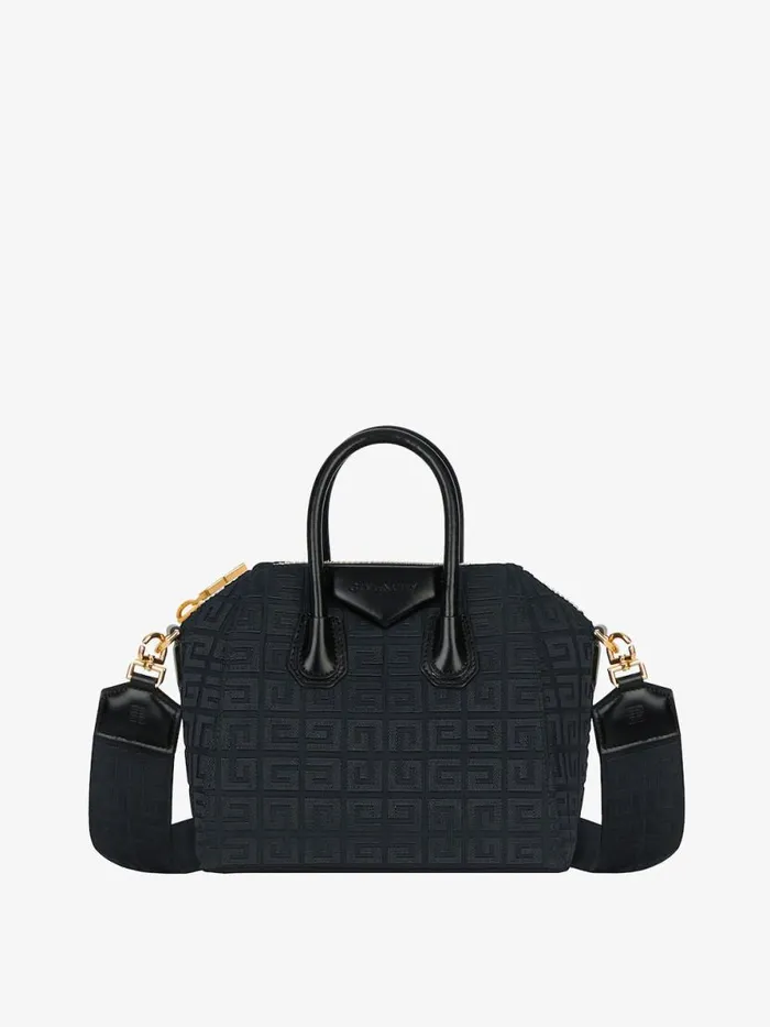 Women Crossbody Bags Givenchy Mini Antigona Bag In 4G Embroidered Canvas Black