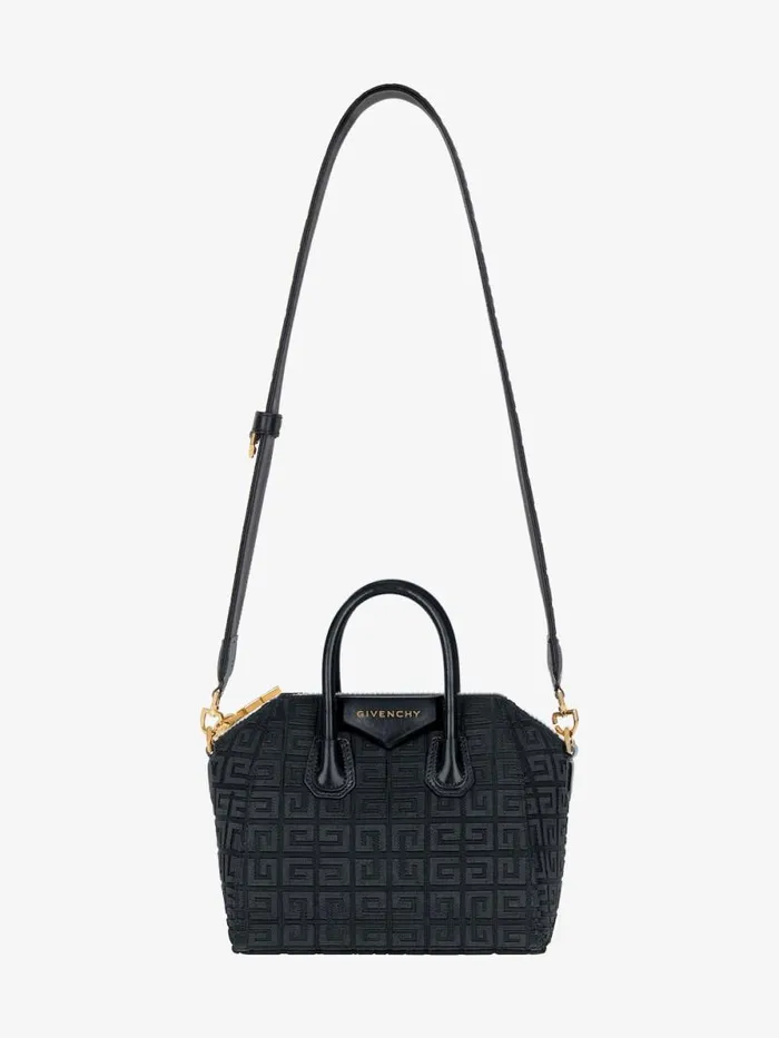 Women Crossbody Bags Givenchy Mini Antigona Bag In 4G Embroidered Canvas Black