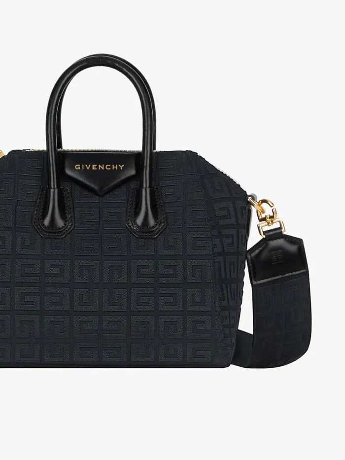 Women Crossbody Bags Givenchy Mini Antigona Bag In 4G Embroidered Canvas Black