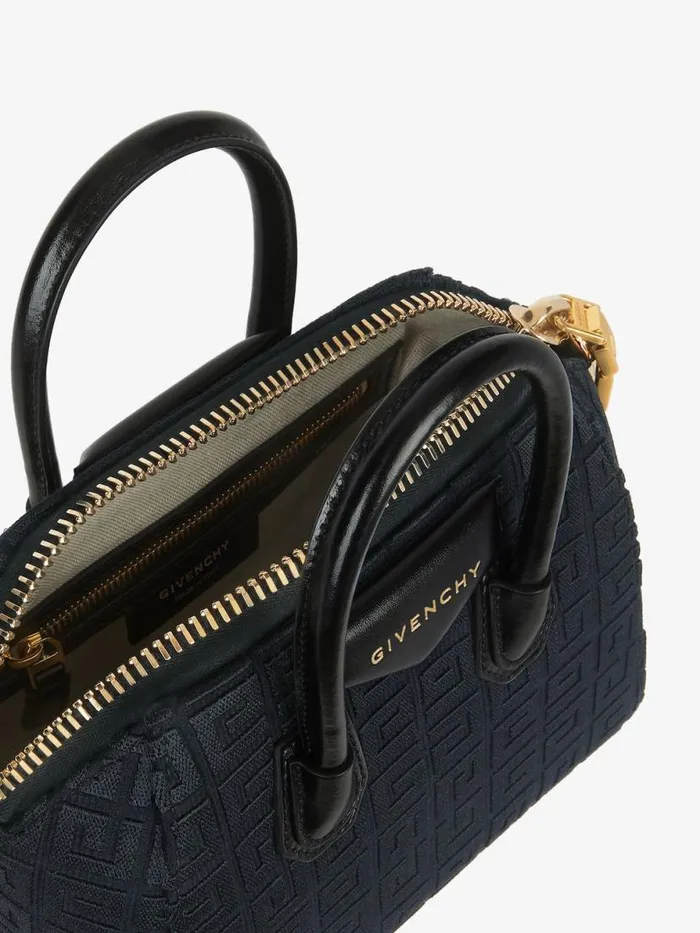 Women Crossbody Bags Givenchy Mini Antigona Bag In 4G Embroidered Canvas Black