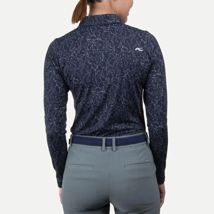 Women Dana Printed Polo LS Atlanta Bluepatina KJUS Polos