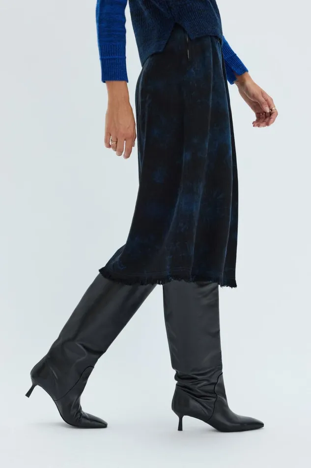 Women Dark Indigo Denim Aurora Skirt Raquel Allegra Jackets