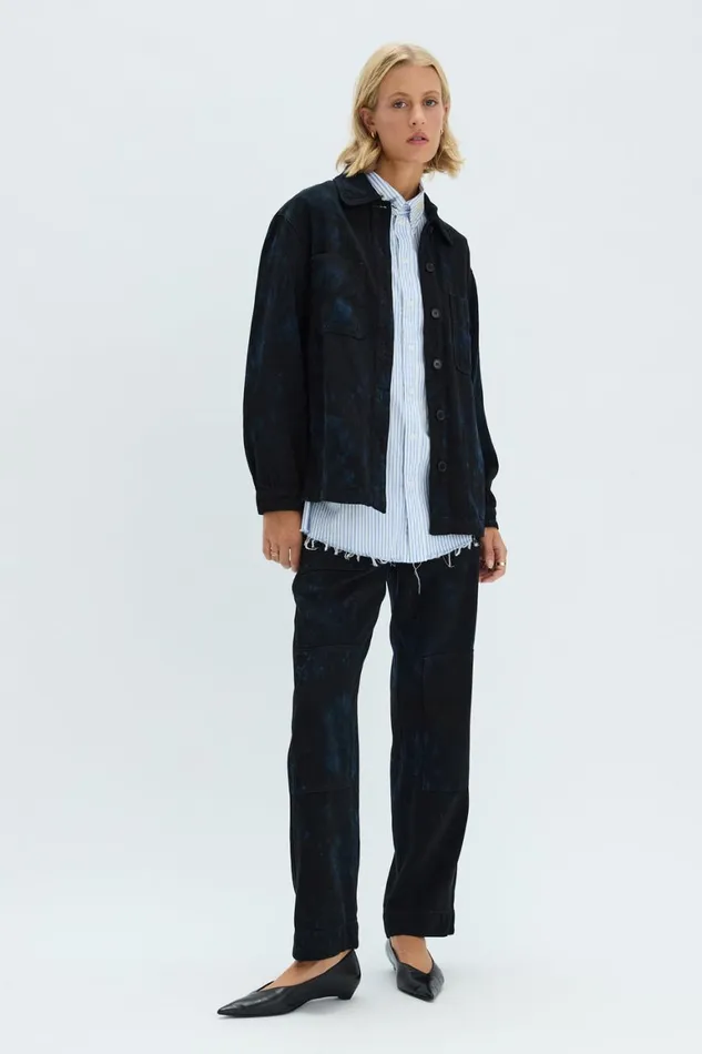 Women Dark Indigo Denim Explorer Jacket Raquel Allegra TShirts