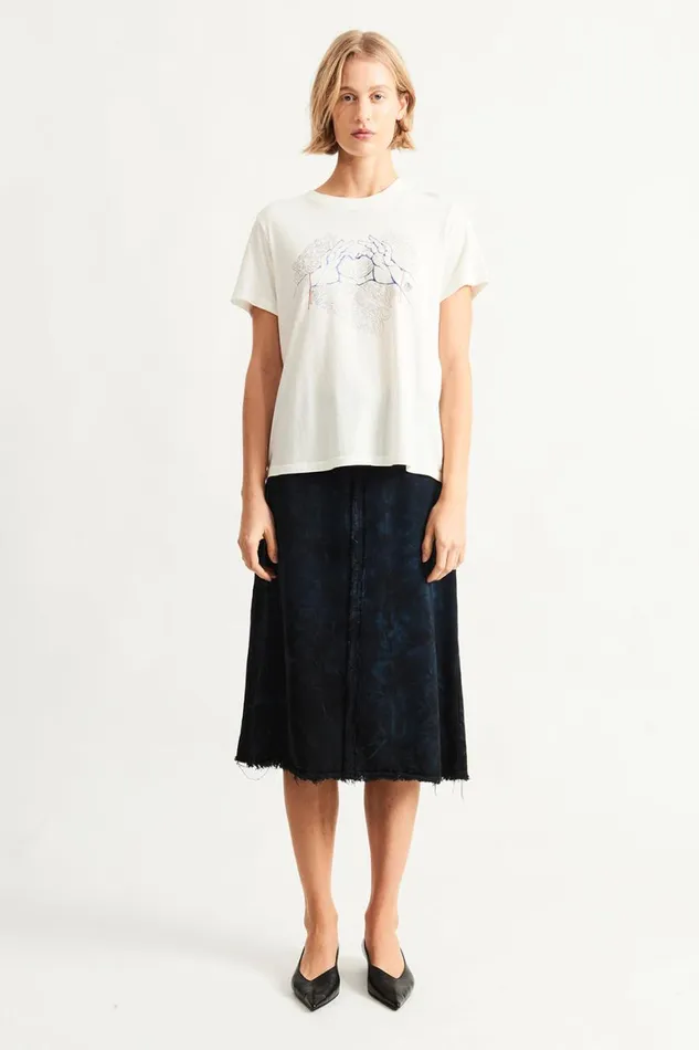 Women Dirty White Betty Tee Raquel Allegra Sweaters and Knits