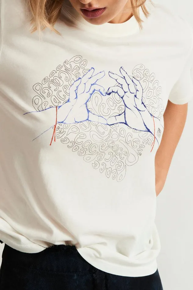 Women Dirty White Betty Tee Raquel Allegra Sweaters and Knits