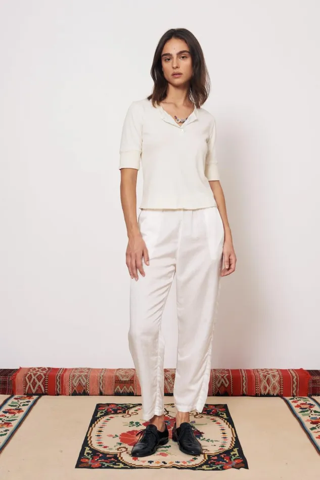 Women Dirty White Zulu Top Raquel Allegra Tops