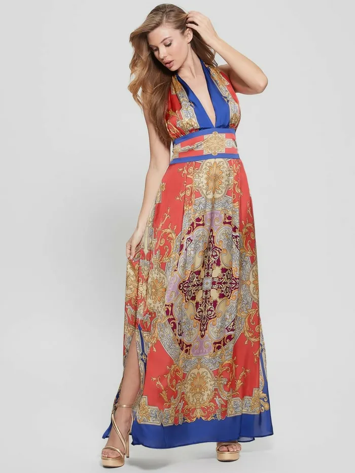 Women Dresses and Jumpsuits GUESS Capucine Maxi Dress Baroque Pink