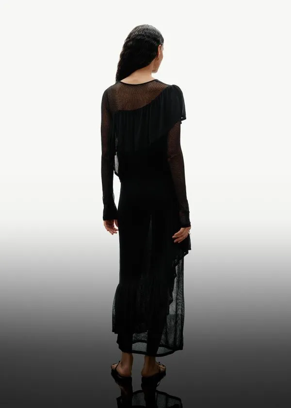 Women Dresses and Other Stories Layered Knit Midi Dress Black