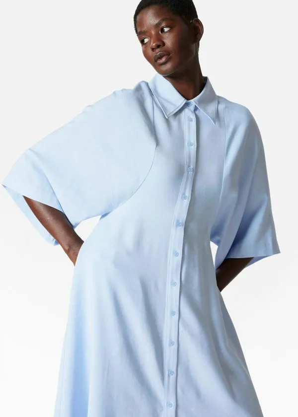 Women Dresses and Other Stories Midi Shirt Dress Light Blue