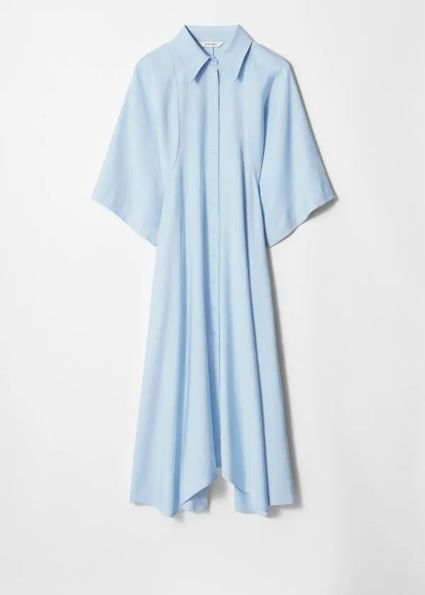 Women Dresses and Other Stories Midi Shirt Dress Light Blue