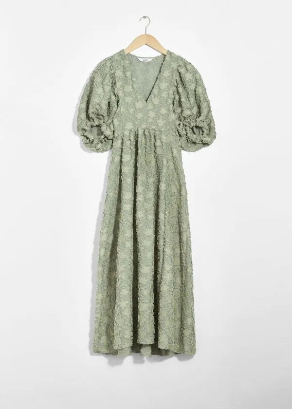 Women Dresses and Other Stories PuffSleeve Maxi Dress Green