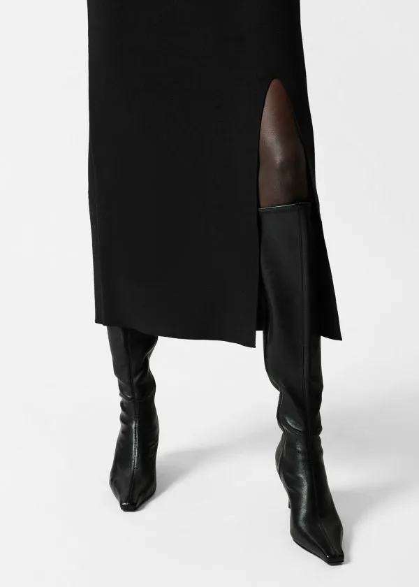 Women Dresses and Other Stories SlitDetailed Midi Dress Black