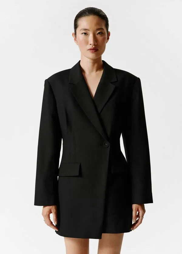 Women Dresses and Other Stories Structured Blazer Mini Dress Black