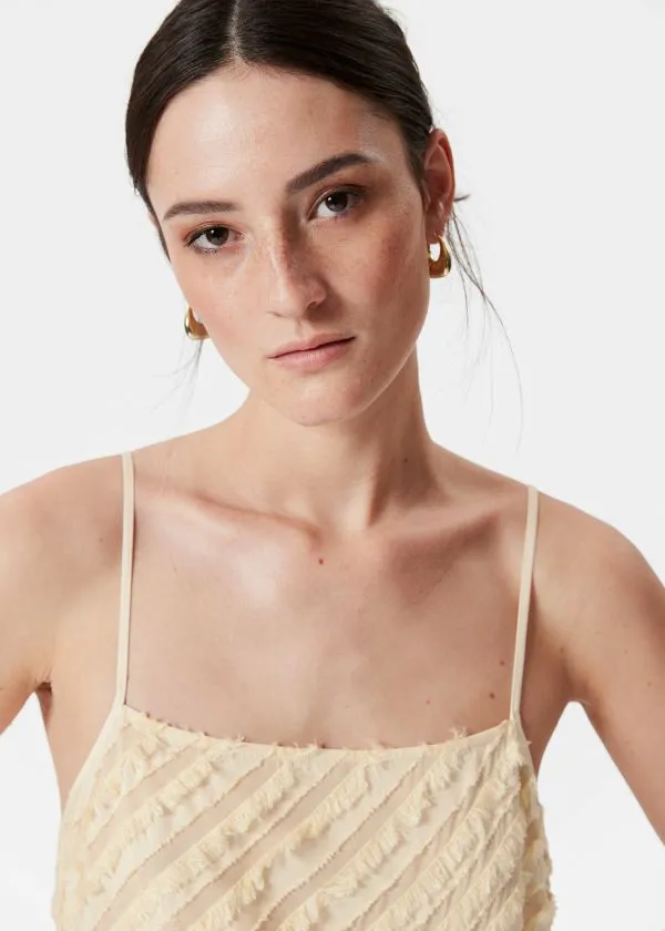 Women Dresses and Other Stories Textured Strappy Midi Dress Cream
