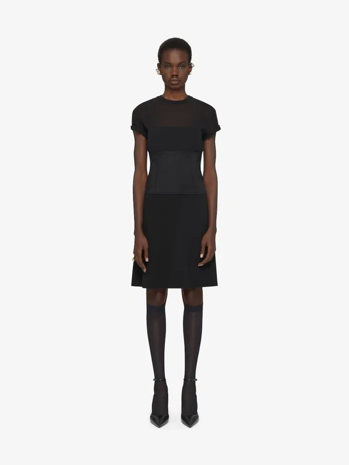 Women Dresses Givenchy Bimaterial Dress Black