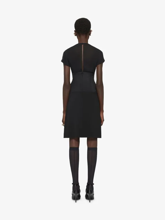 Women Dresses Givenchy Bimaterial Dress Black