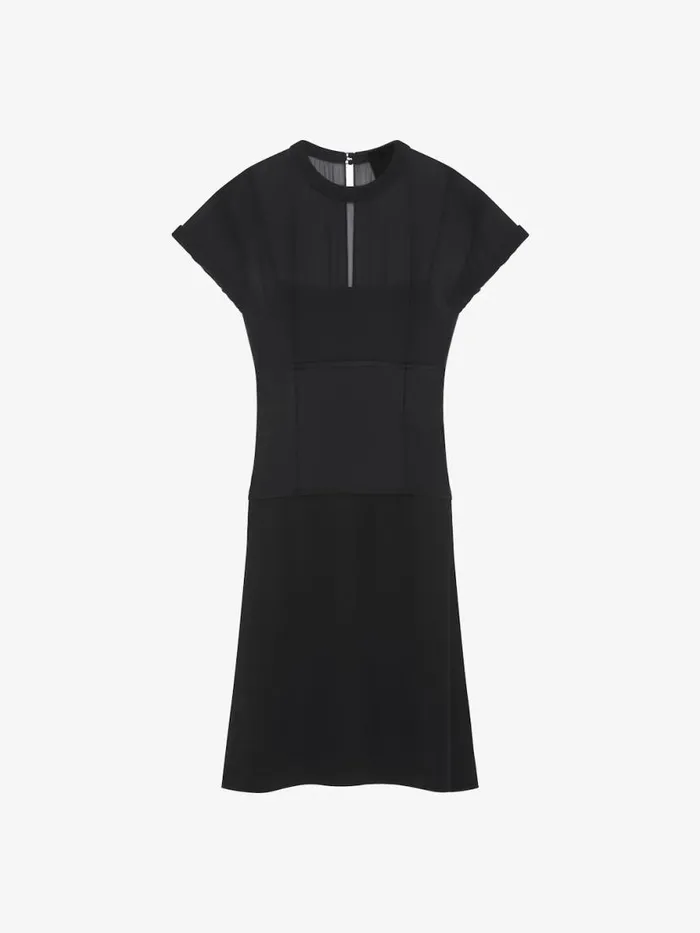 Women Dresses Givenchy Bimaterial Dress Black